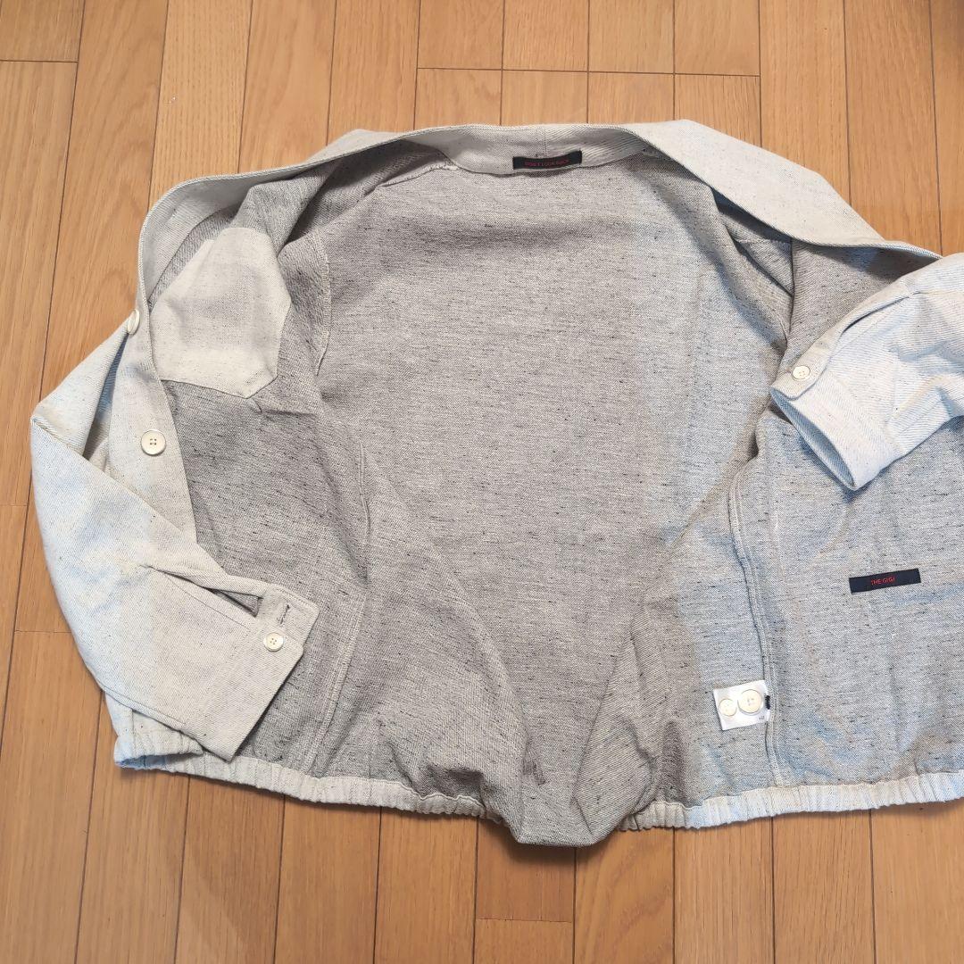 THE GIGI ホワイトデニムノーカラージャケット