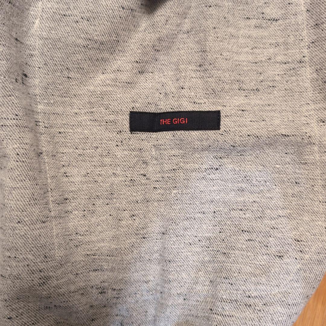 THE GIGI ホワイトデニムノーカラージャケット