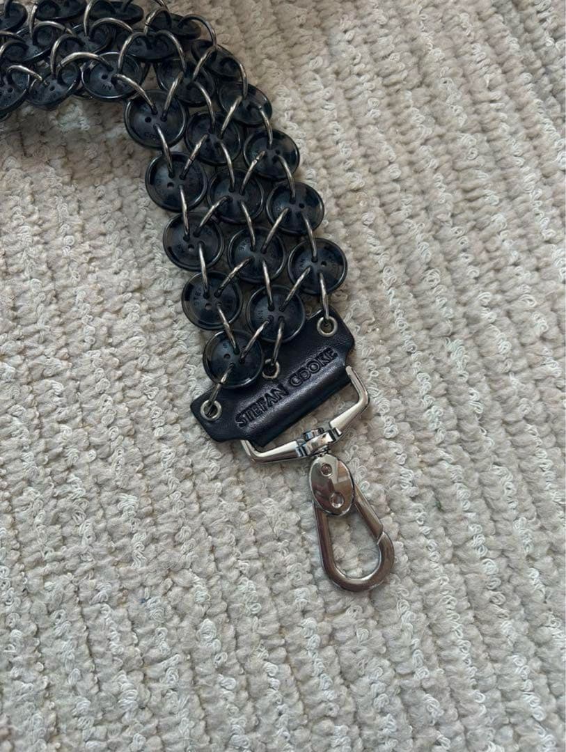 【格安】箱付きStefan Cooke ボタンストラップ 黒