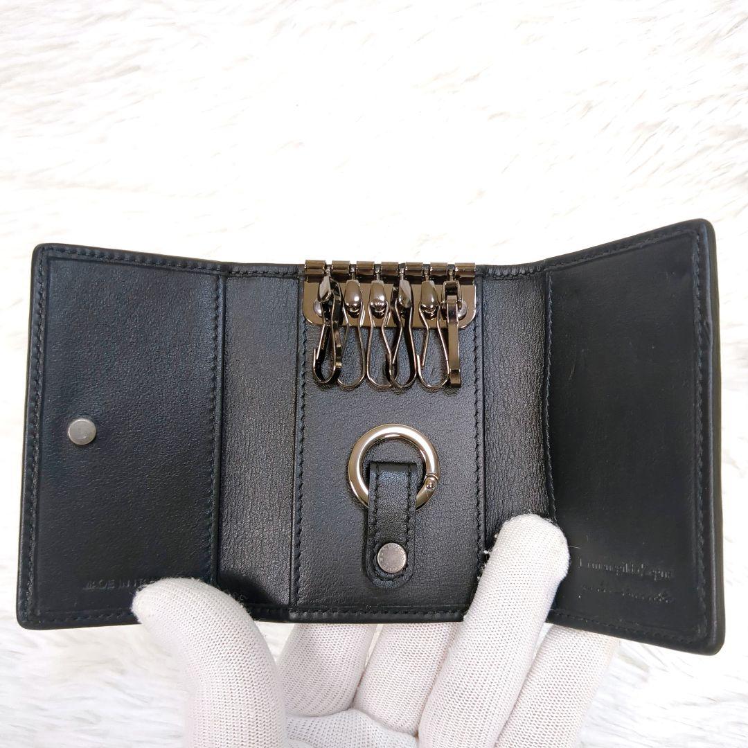 超希少　エルメネジルド・ゼニア　6連キーケース　イントレチャート　編み込みレザー