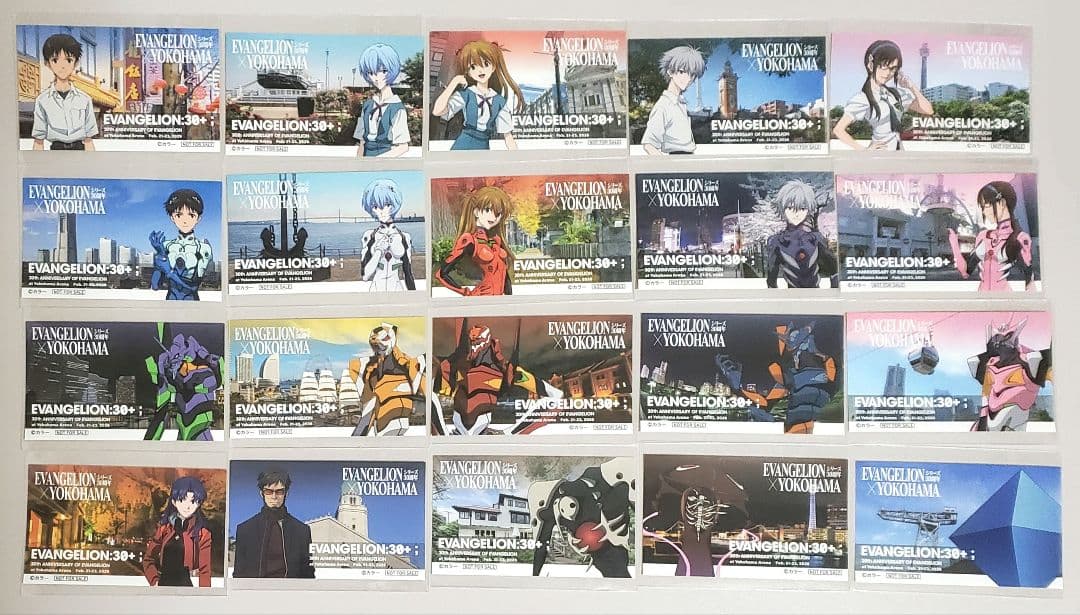 エヴァンゲリオン 横浜市 ステッカー 全20種コンプリート 完全MAP