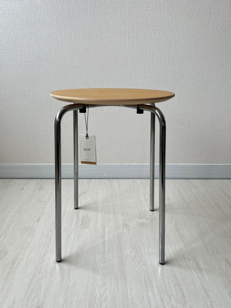 Ferm Living Herman Stoolホワイトオイルドオーク/クローム