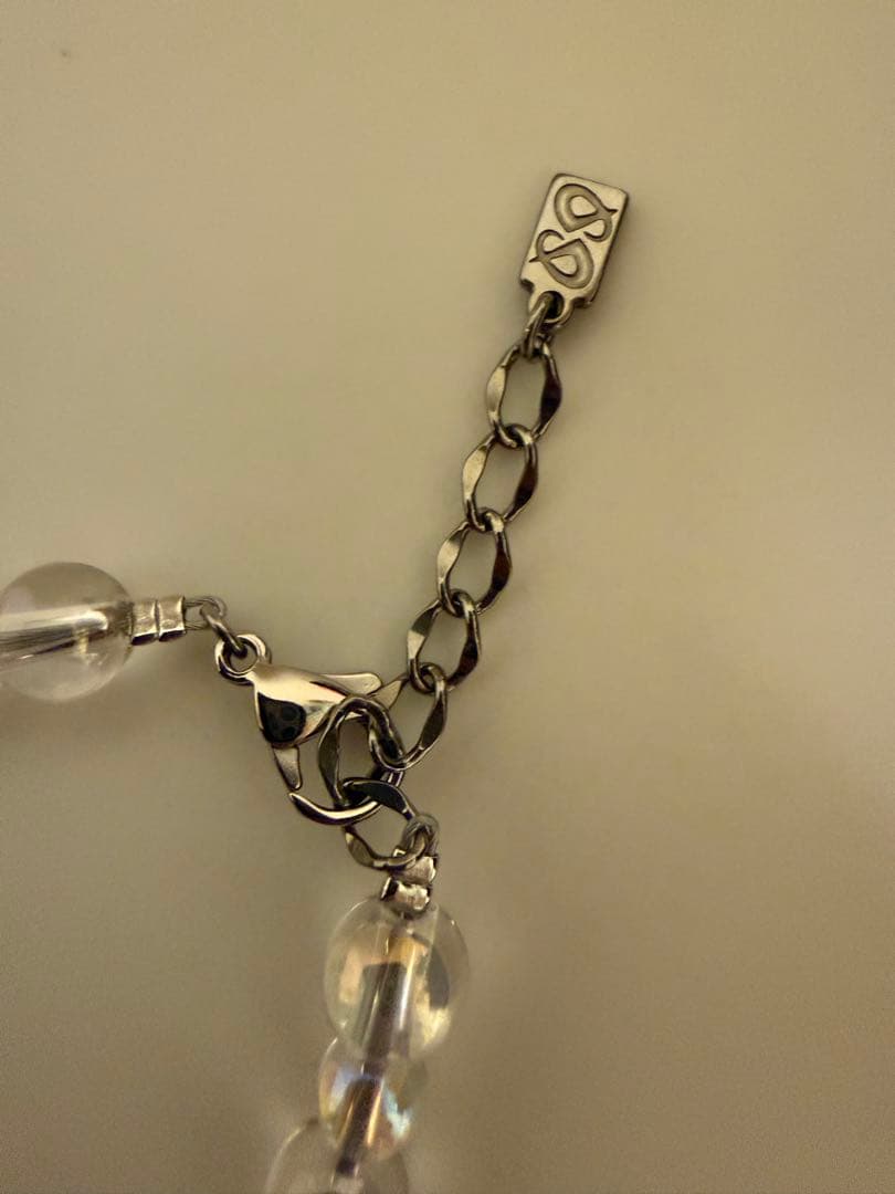 チタン水晶コンビブレス(5mm・7mm)17cm ファイテン　ブレスレット