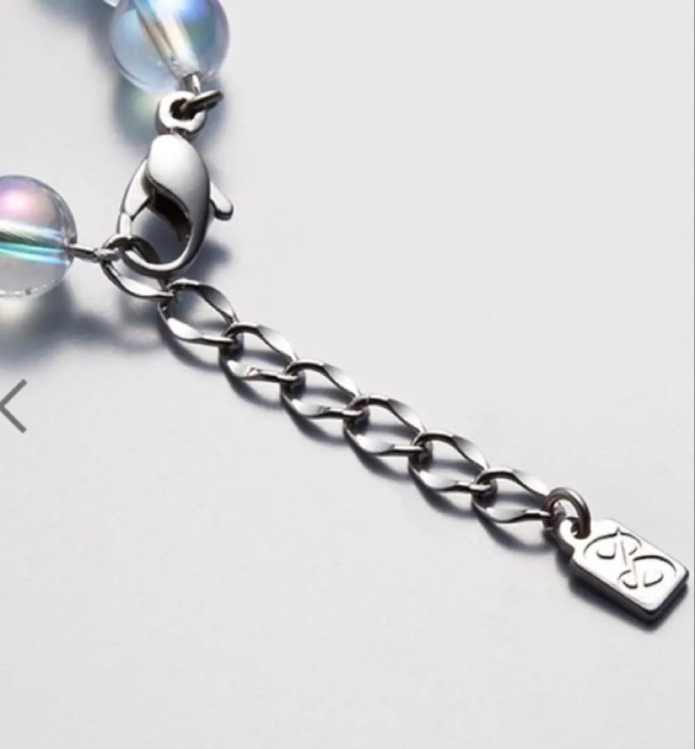 チタン水晶コンビブレス(5mm・7mm)17cm ファイテン　ブレスレット