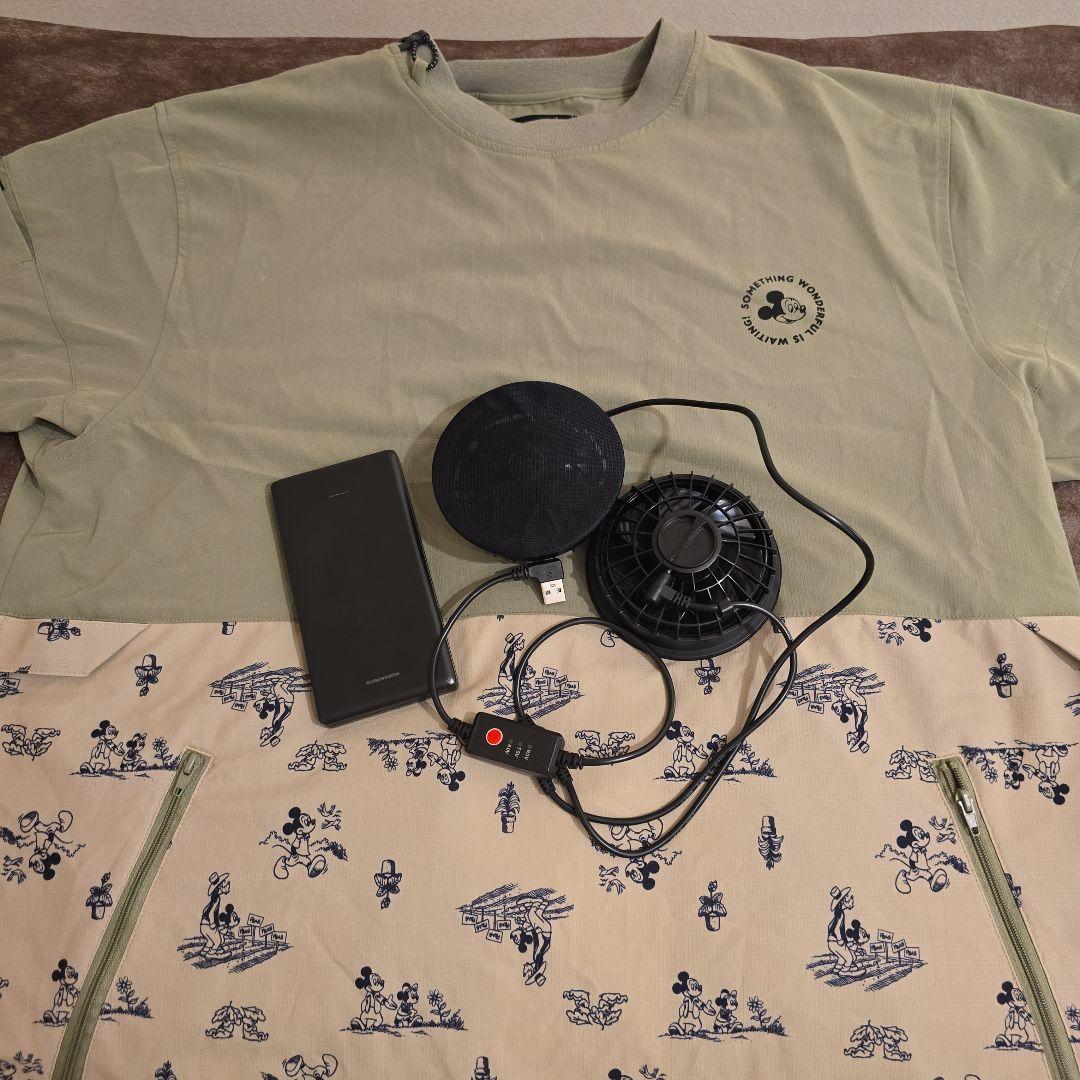 【ワークマン】空調服WindCoreミッキー(Lサイズ)+ファンバッテリーSET