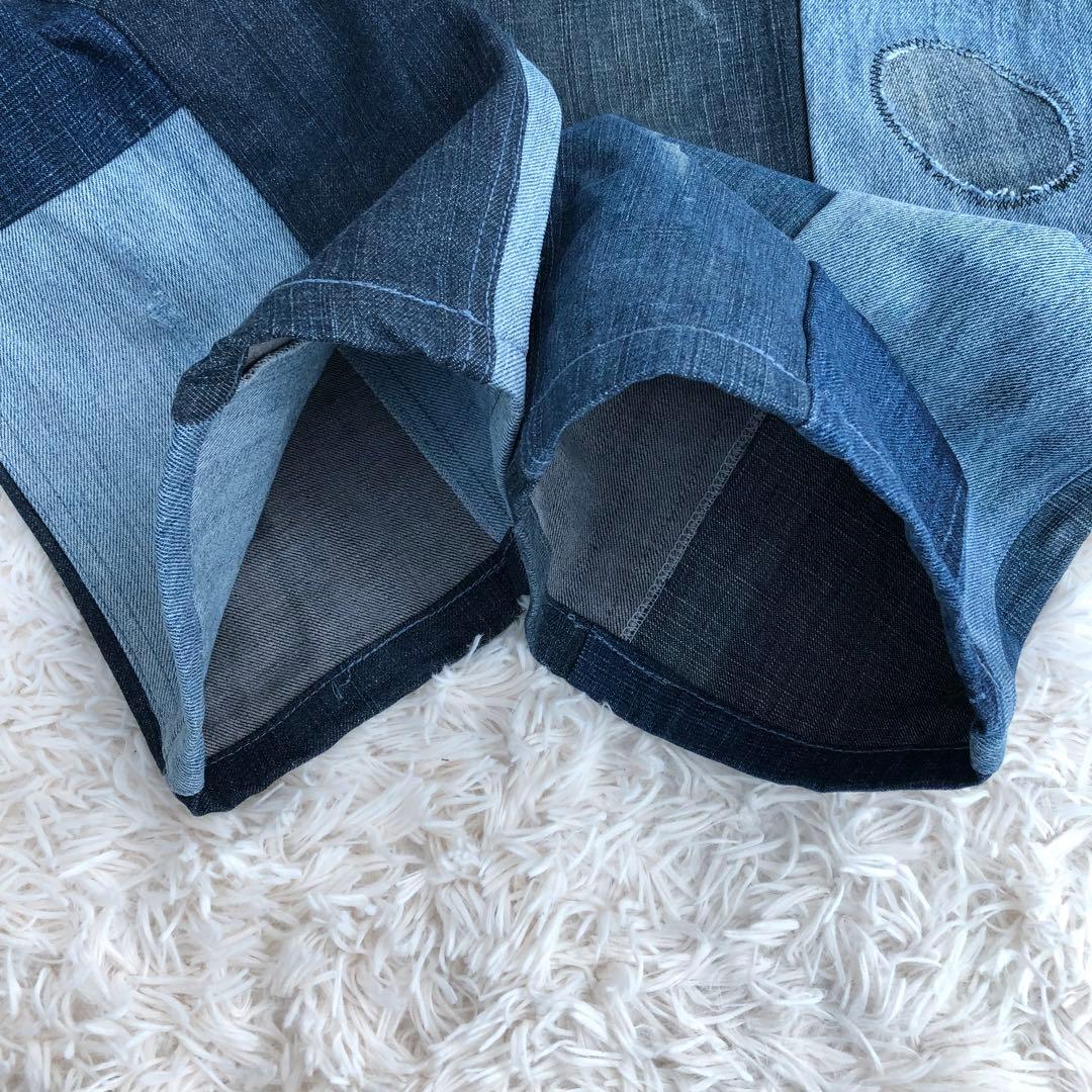 MR.REMAKE MAN.　ダメージ加工パッチワークデニムパンツ再構築リメイク