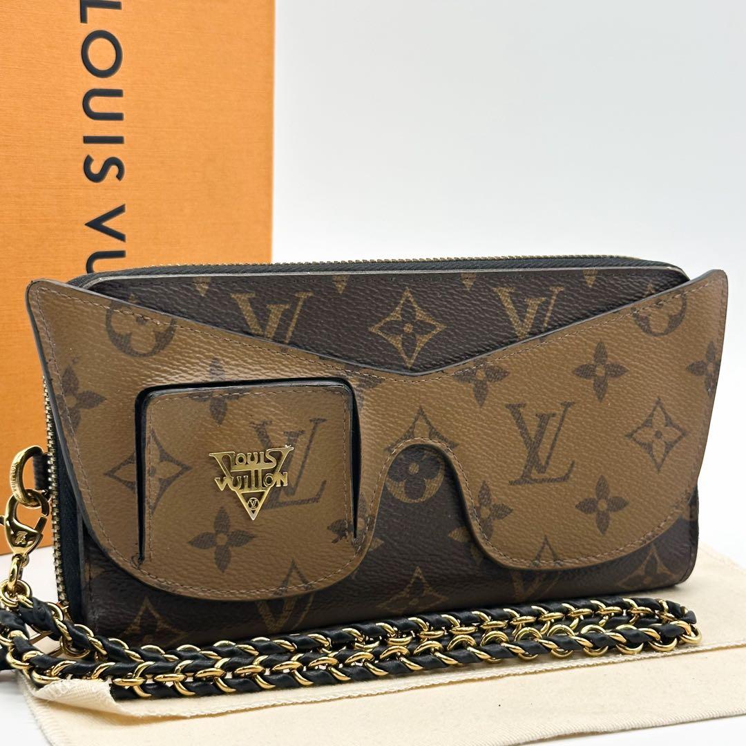 【希少】ルイヴィトン ジッピーウォレット モノグラム リバース シャディ 長財布