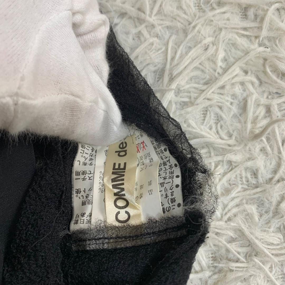 16494✨90s コムデギャルソン フリル 花レース ブラウス チュニック 黒