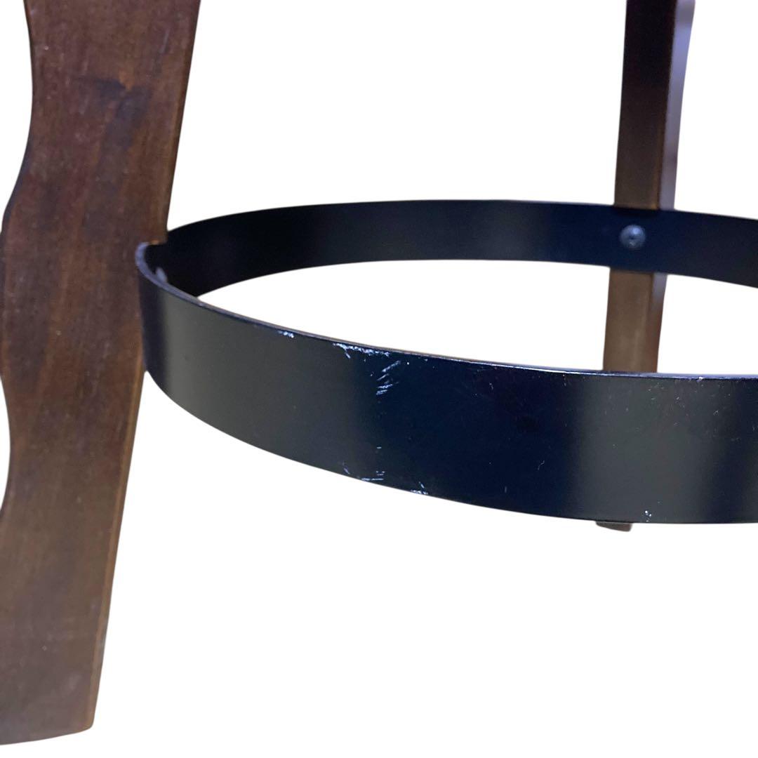 ①【ヴィンテージ】カリモク ルスティック ハイチェア バースツール スツール