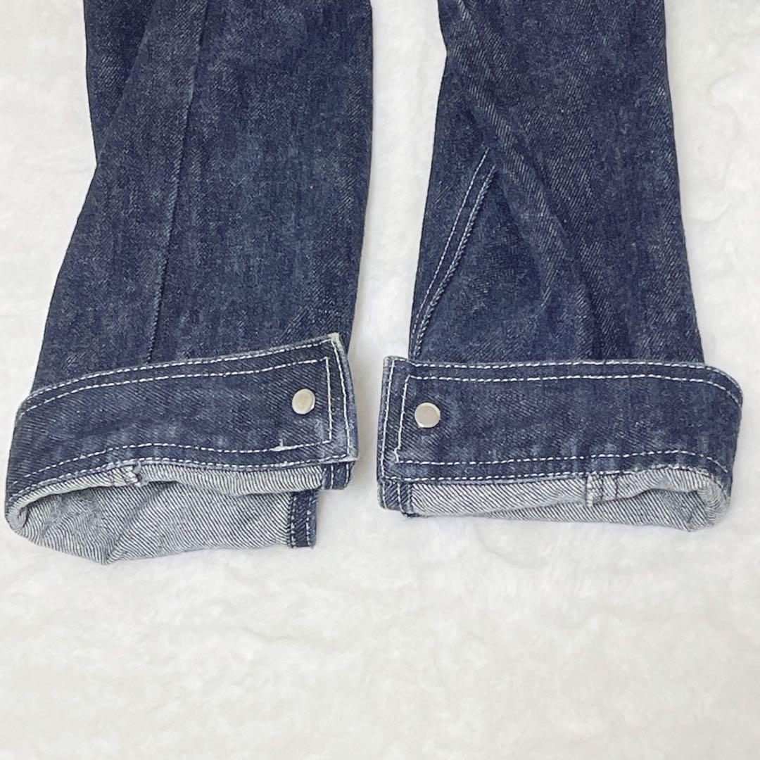 【濃紺】90s agnes b レディース デニムジャケット フランス製 2