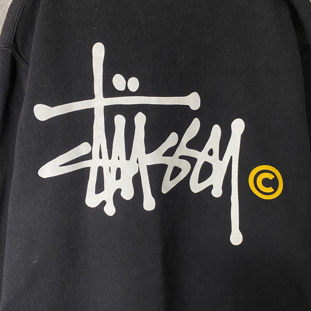 Stussy スウェット ブラック M ストックロゴ　ゆるだぼ 定番