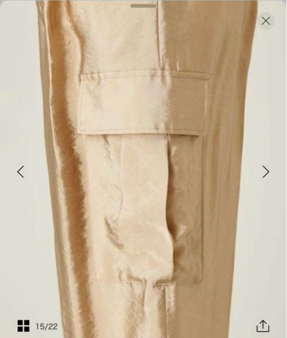 【CONTE】サテンカーゴパンツ　サイズ36