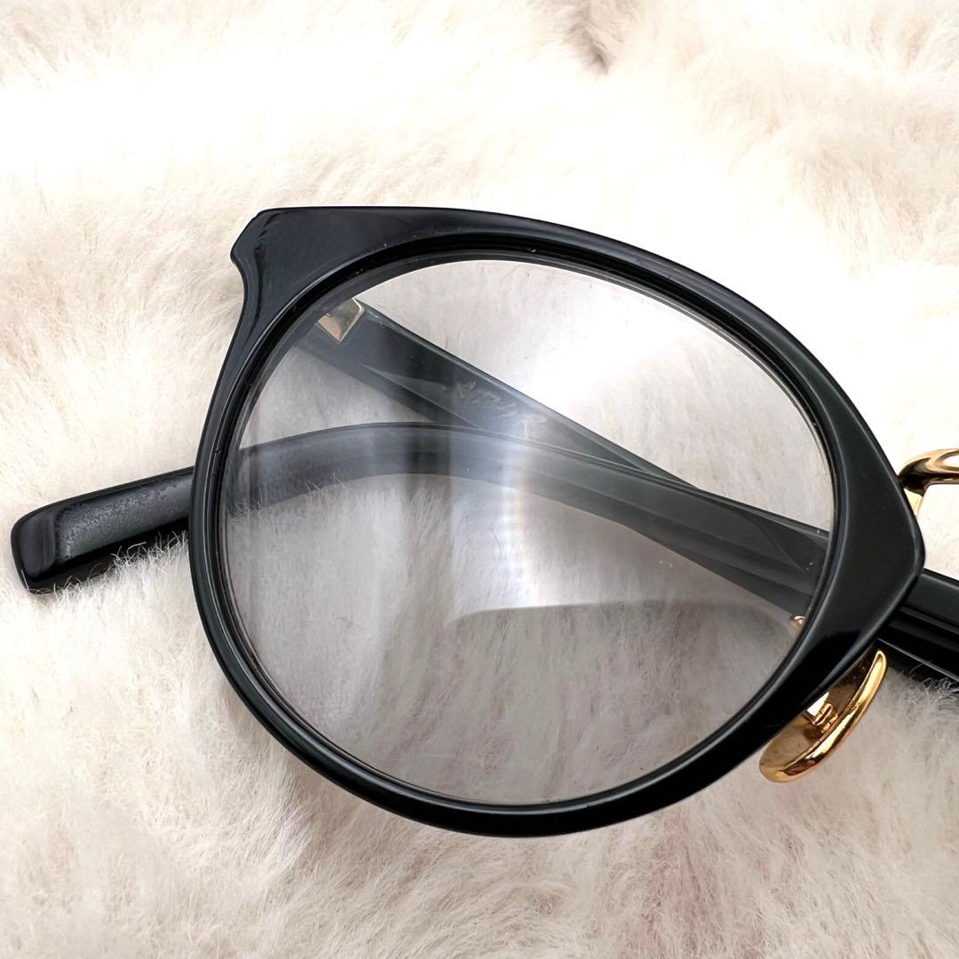 美品✨ A.D.S.R EDDIE 01 メガネ ブラック系 ゴールド 男女兼用