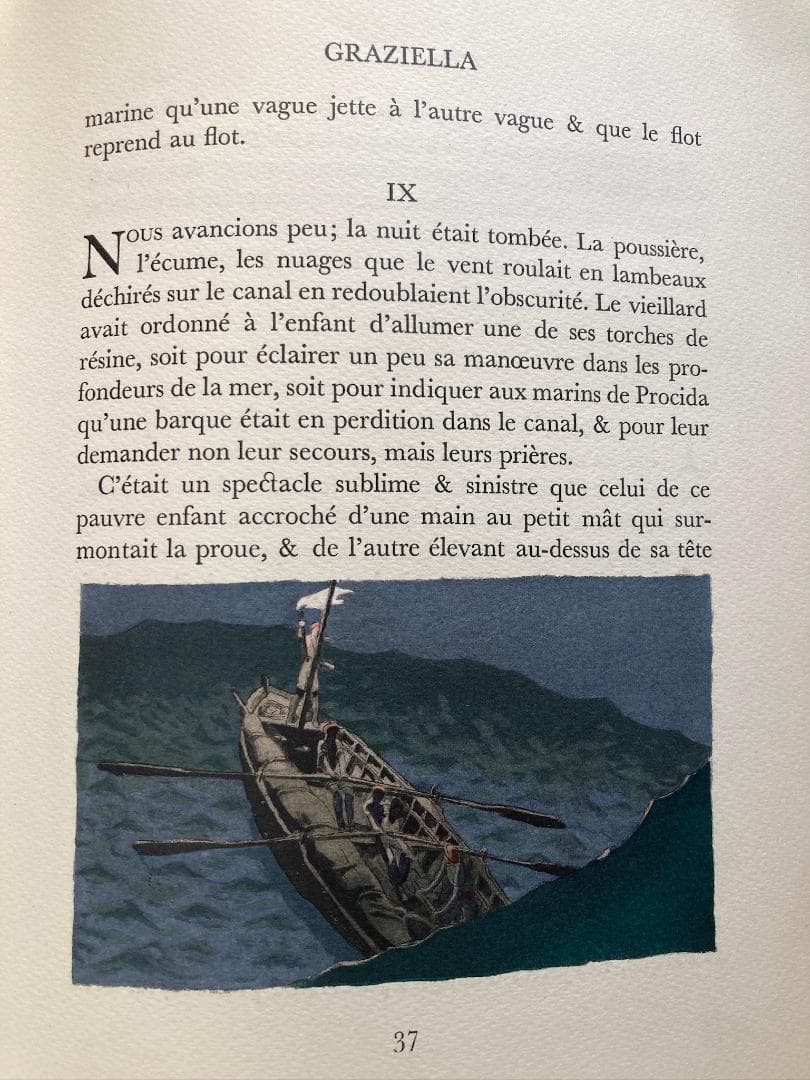 ラマルティーヌ著⭐️A.E.マルティ挿絵本『Graziella』1948年