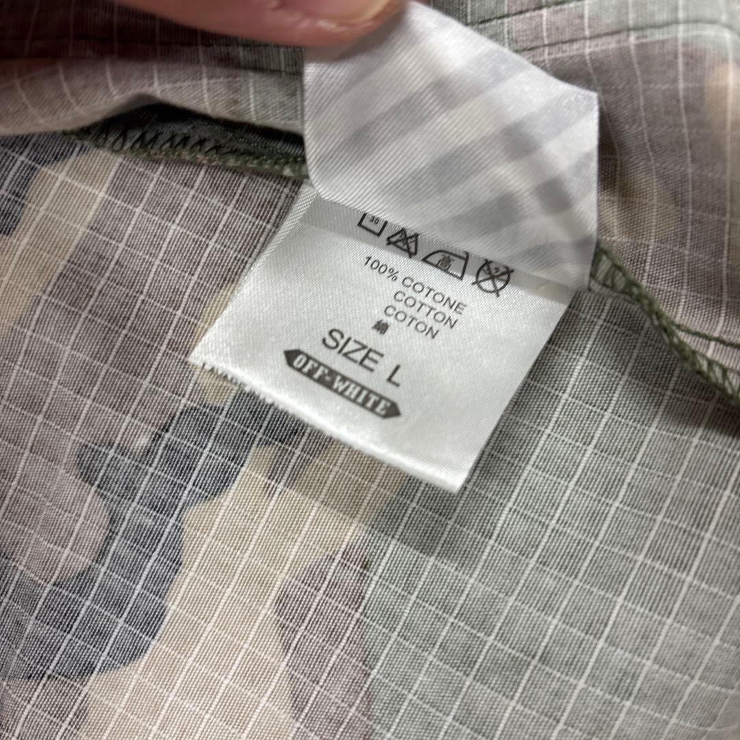 美品　OFF-WHITE オフホワイト ジャケット ミリタリー カモフラ 迷彩