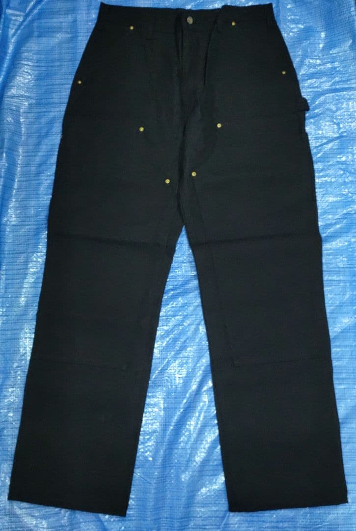 Carhartt ダブルニー w34×L32 USA製 ブラック ペインター