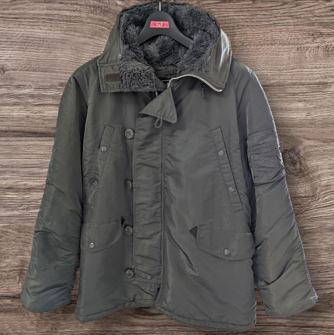 美品 ALPHA N-3B フライトジャケット ミリタリー ジャケット カーキ