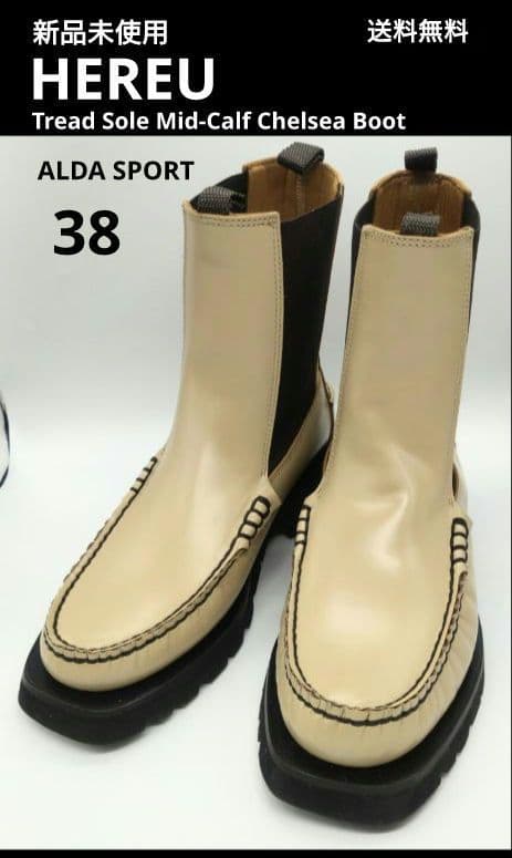 新品HEREU ヘリュー ALDA SPORT モカシン チェルシーブーツ 38