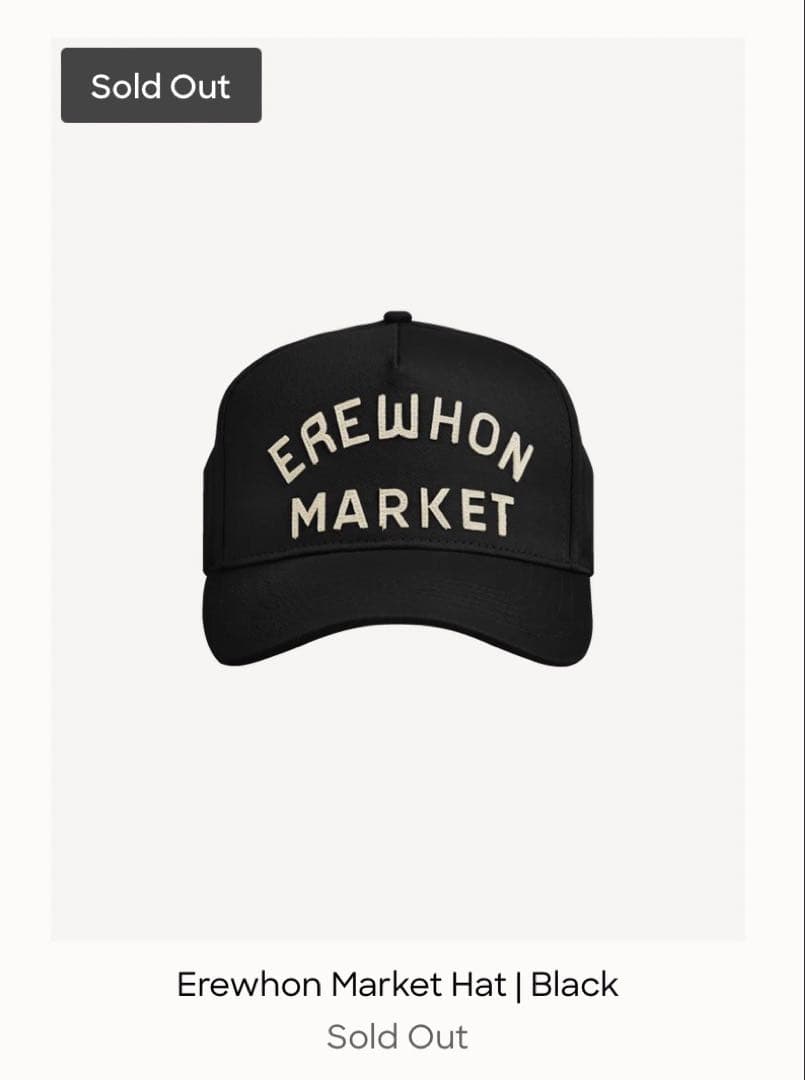 【Number_i着用】EREWHON MARKET キャップ 帽子 エレウォン