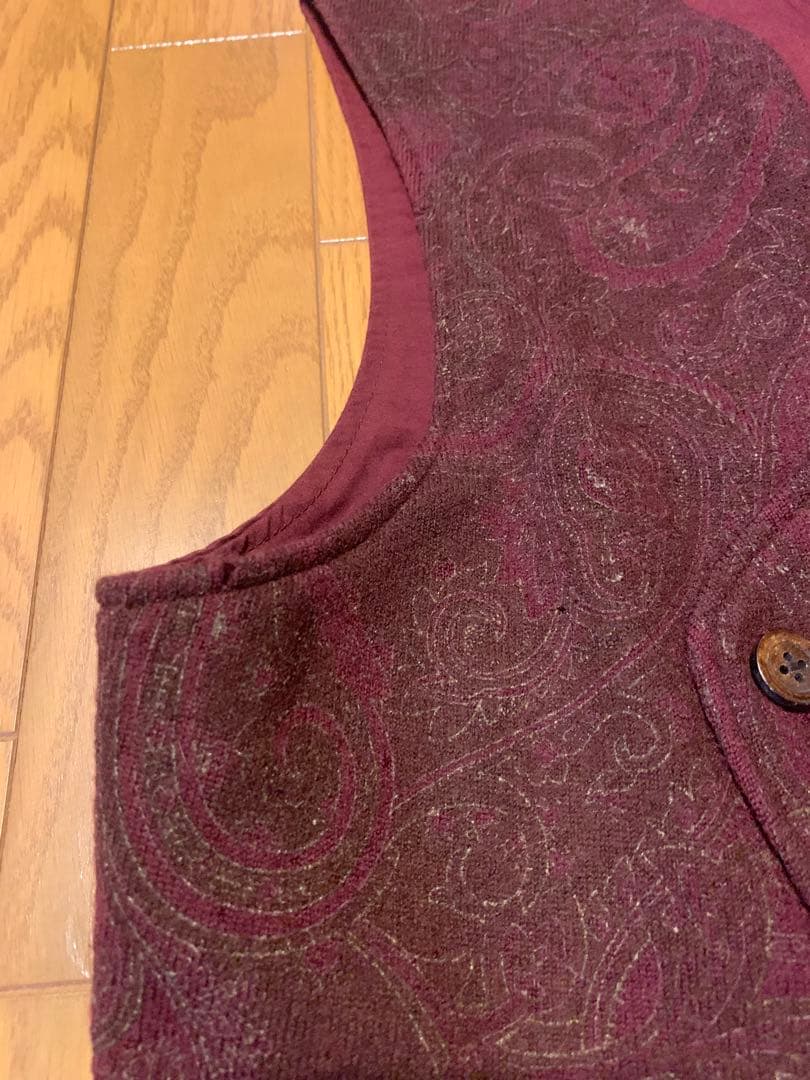 古着RRLラルフローレンPOLO RALPHLAUREN ペイズリーベスト　ポロ