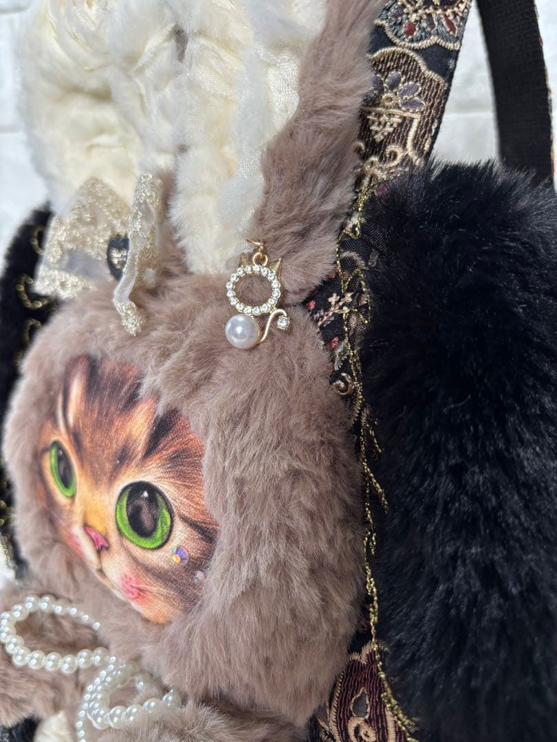 山*ば様 コヤンイサムチョン　ファーバッグ　サンダーちゃん　ブラウンうさちゃん