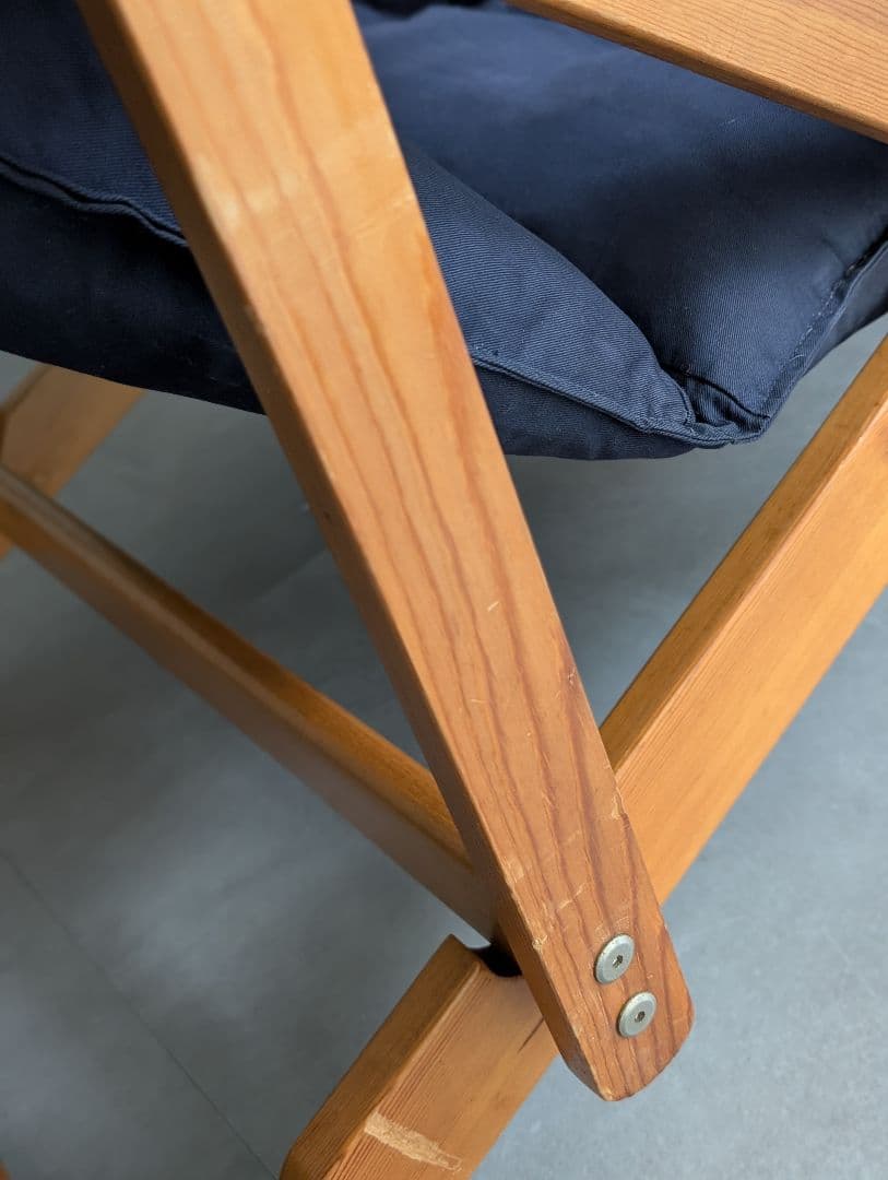 USED/北欧 木製 リクライニングチェア パーソナルチェア 折りたたみ式