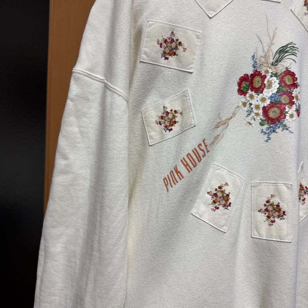 ピンクハウス　ジップホワイトパーカー　Lサイズ 貴重　レア　美品