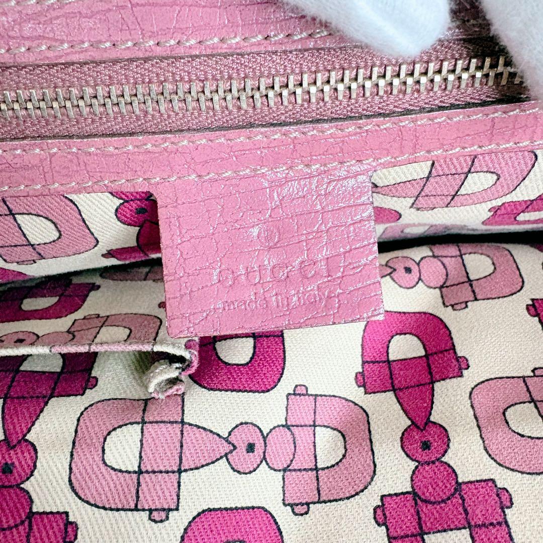 GUCCI 139261 GGキャンバス トートバッグ ピンク ハンドバッグ