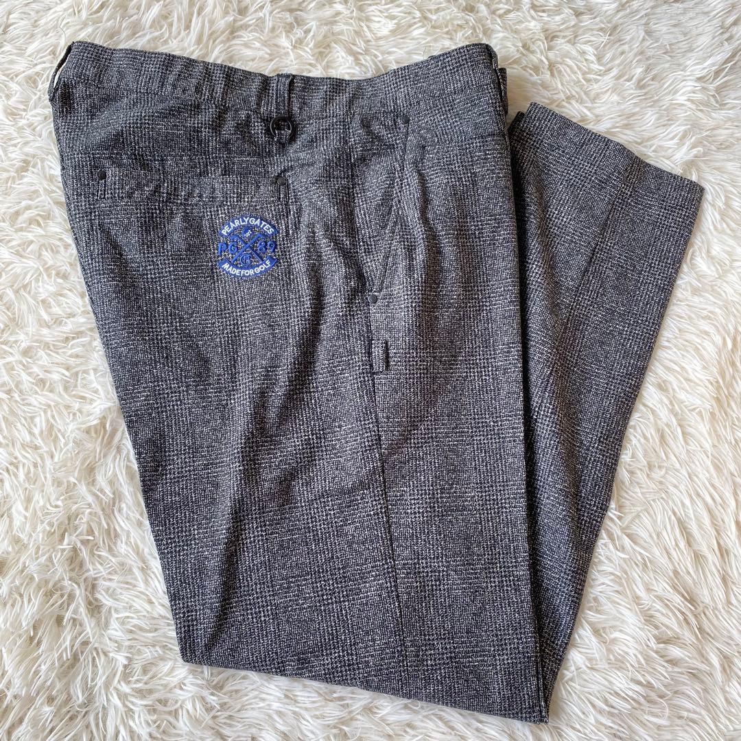 【美品】パーリーゲイツ　ストレッチパンツ　30周年　大きいサイズ　グレンチェック