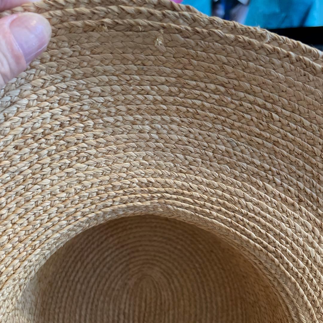 HELEN KAMINSKI ヘレンカミンスキー ラフィア ハット 黒リボン付き