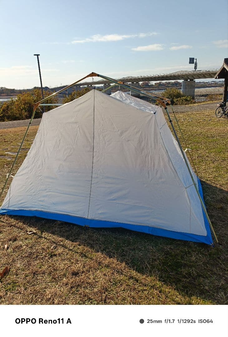 オガワ　クラウン　オーナーロッジ　鉄骨テント　冬キャンプ