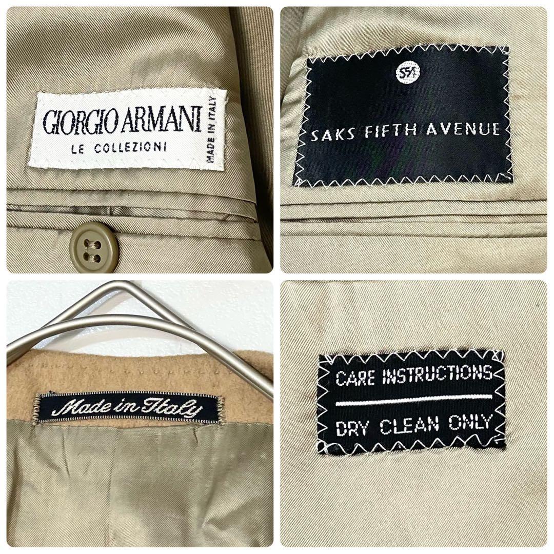 【美品★キャメルヘア100%】ジョルジオアルマーニ テーラードジャケットベージュ