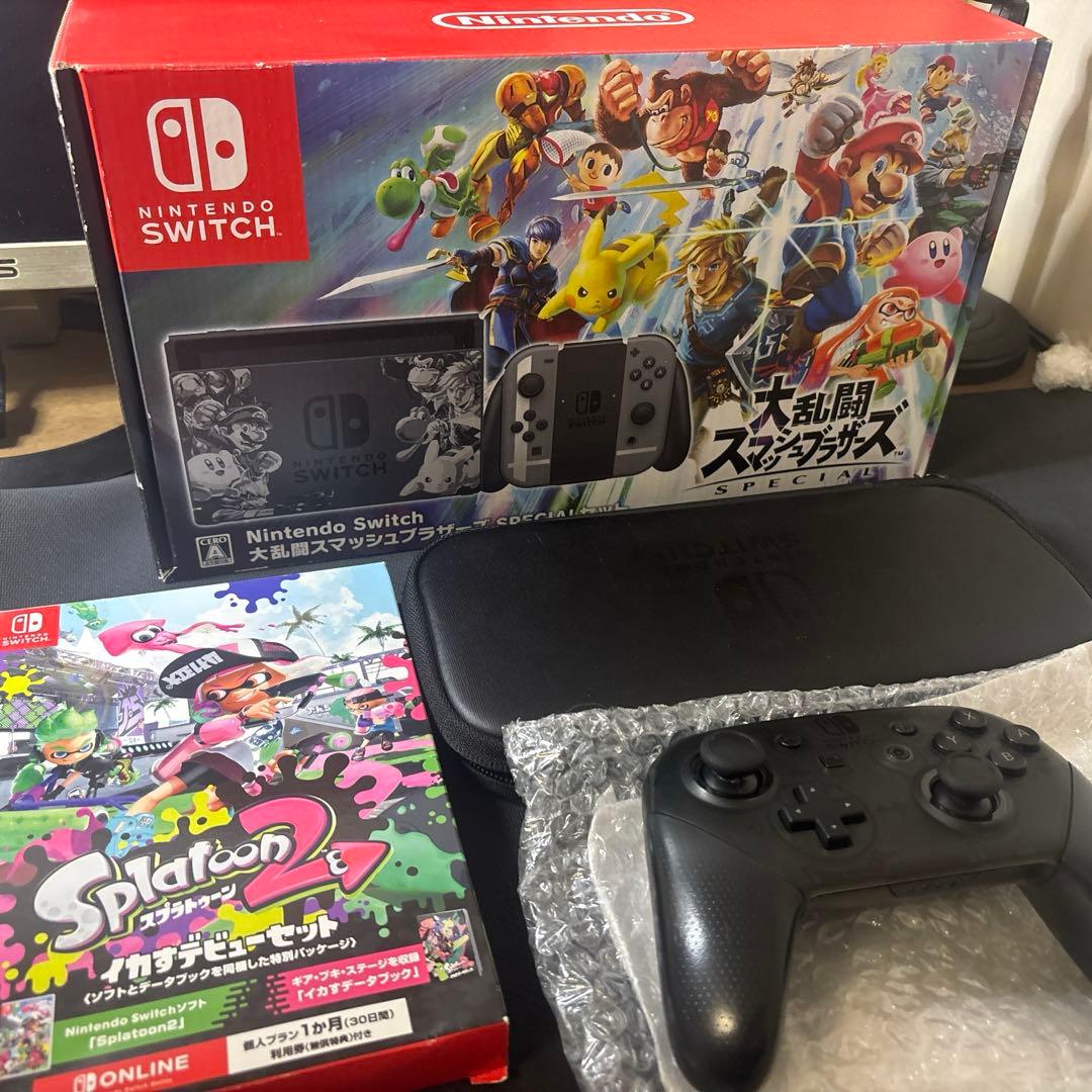 最安Nintendo Switch 大乱闘セットSplatoon 2 他周辺機器