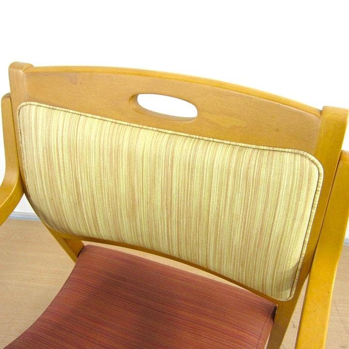 前滑りしにくいイス　国産張地　筋目　ウエービングテープ仕様座面