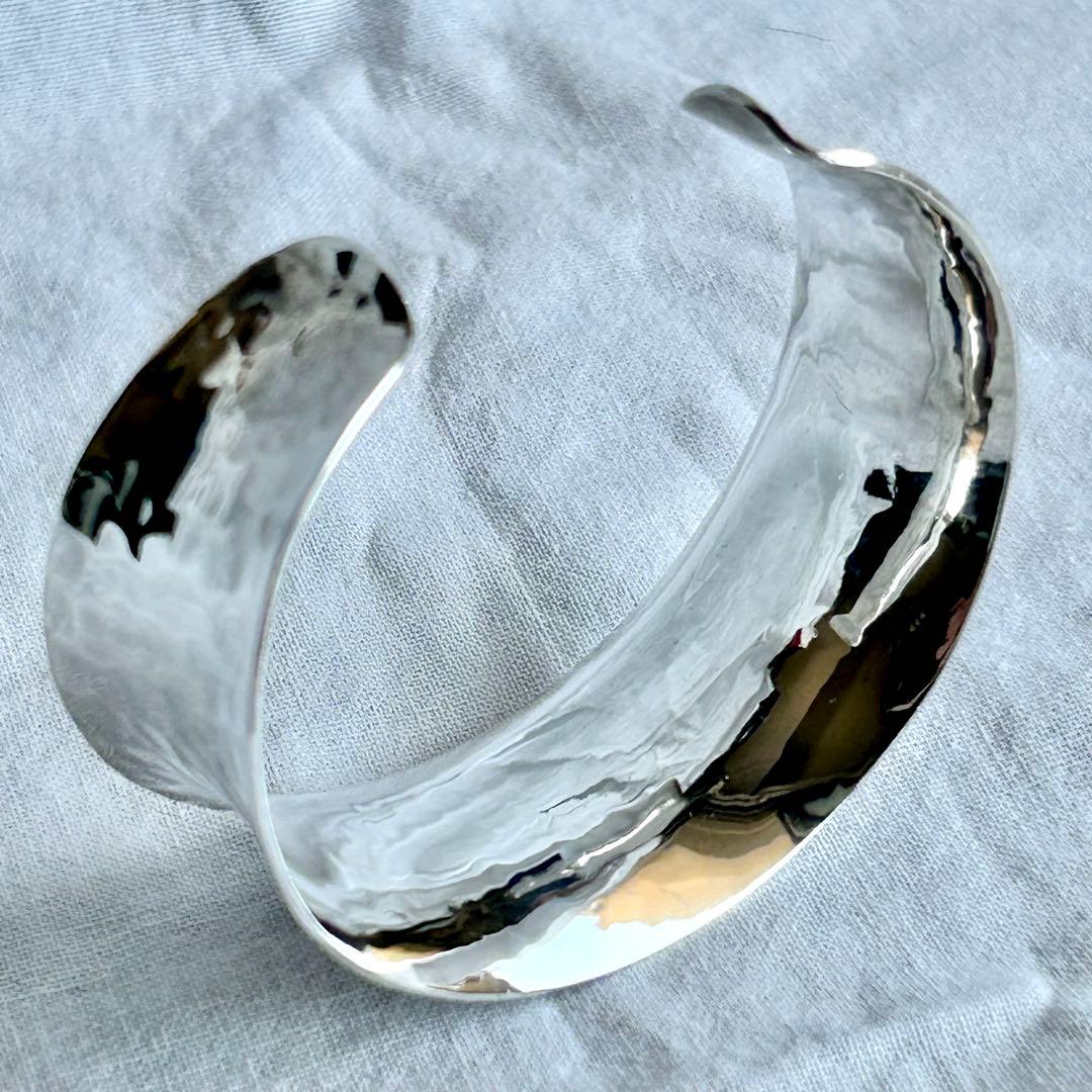 メキシカンジュエリー　ヴィンテージ　バングル　ボーンカフMEXICO刻印あり