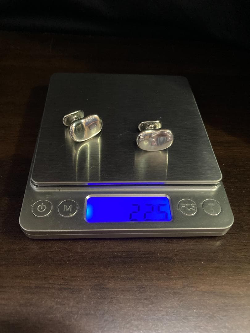 美品 ティファニー ビーンズ カフス ラージ エルサペレッティ シルバー