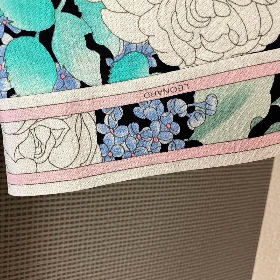 近年美品　レオナール　カンカン　チュニック　花柄　大きいサイズ44