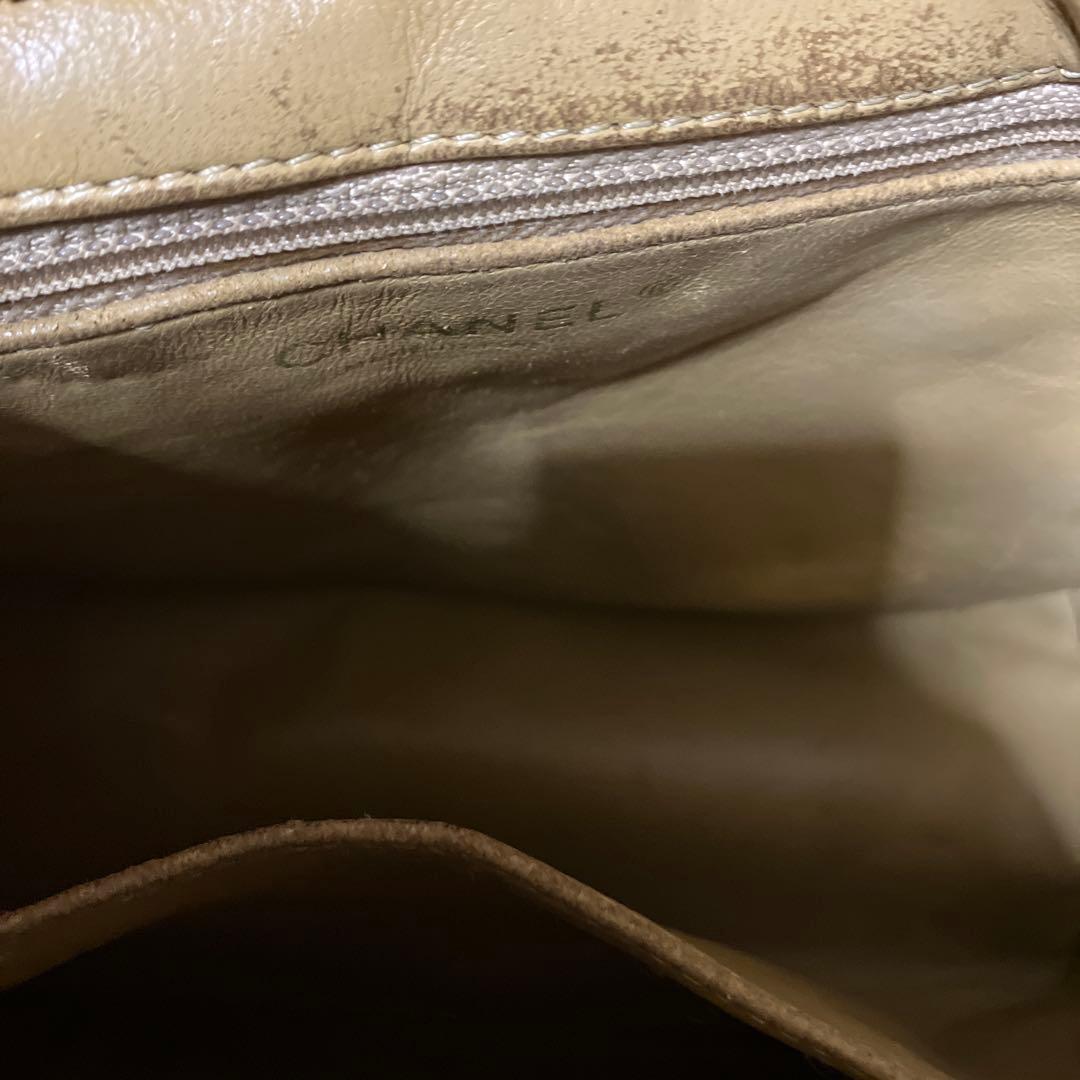 シャネル　復刻トート　キャビアスキン　ベージュ　金具　ゴールド　正規店購入　本物
