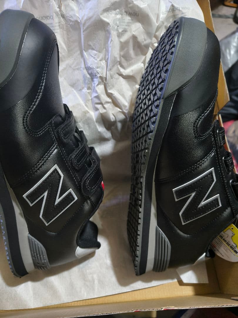 New Balance ブラック 安全靴 ベルクロ