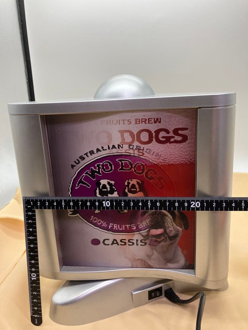 レアTWO DOGS 回転ネオンサイン　ディスプレイ看板照明　レンチキュラー看板