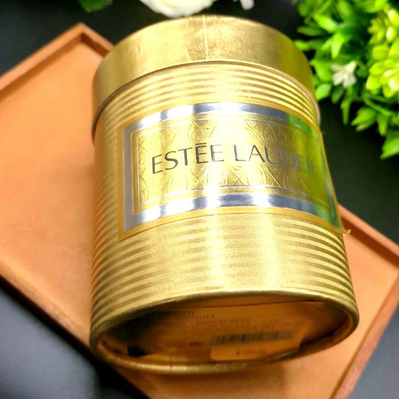 エスティローダー 練り香水 コンパクト ゴールドとグリーンの台座のバラの花束