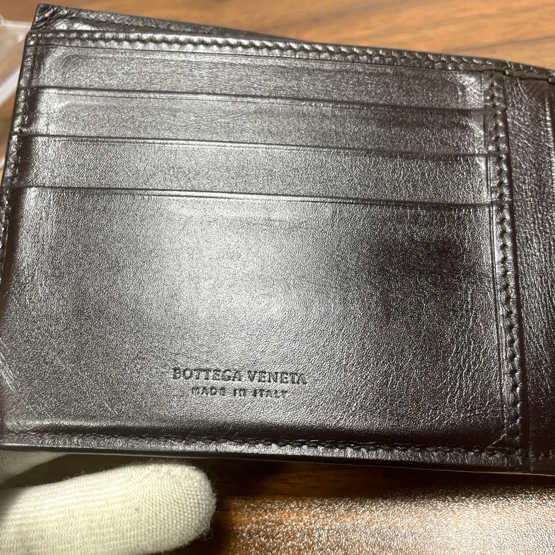 ボッテガヴェネタ　チェーンウォレット　折り財布 ダークブラウン