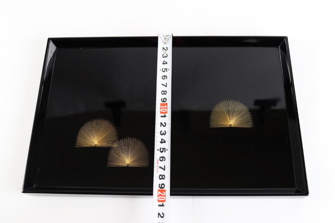 輪島塗 東恒博 寿松沈金 銘々盆 五枚 美品 共箱 茶道具懐石道具会席