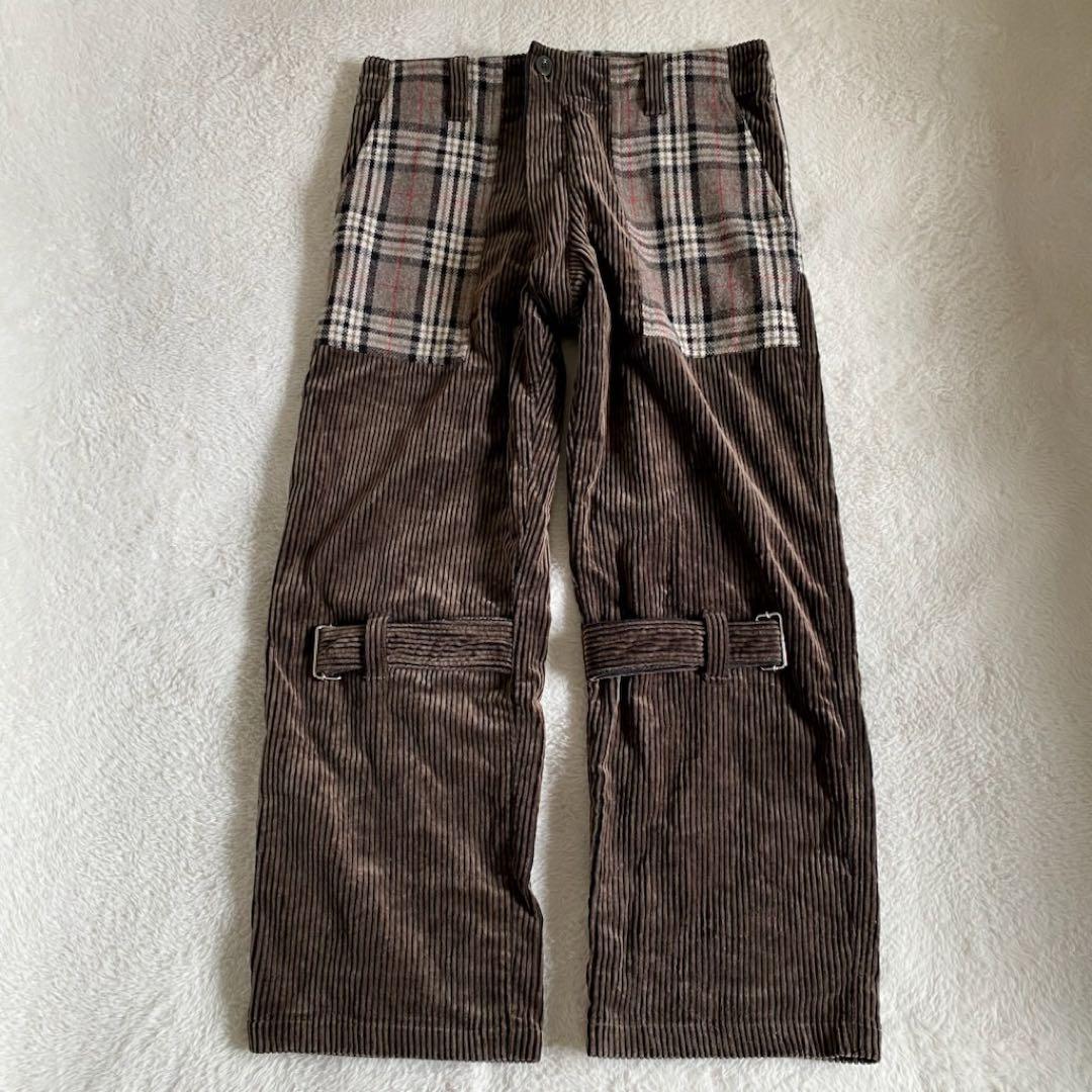 90s MILKBOY ミルクボーイ　ボンテージパンツ　コーデュロイ　チェック