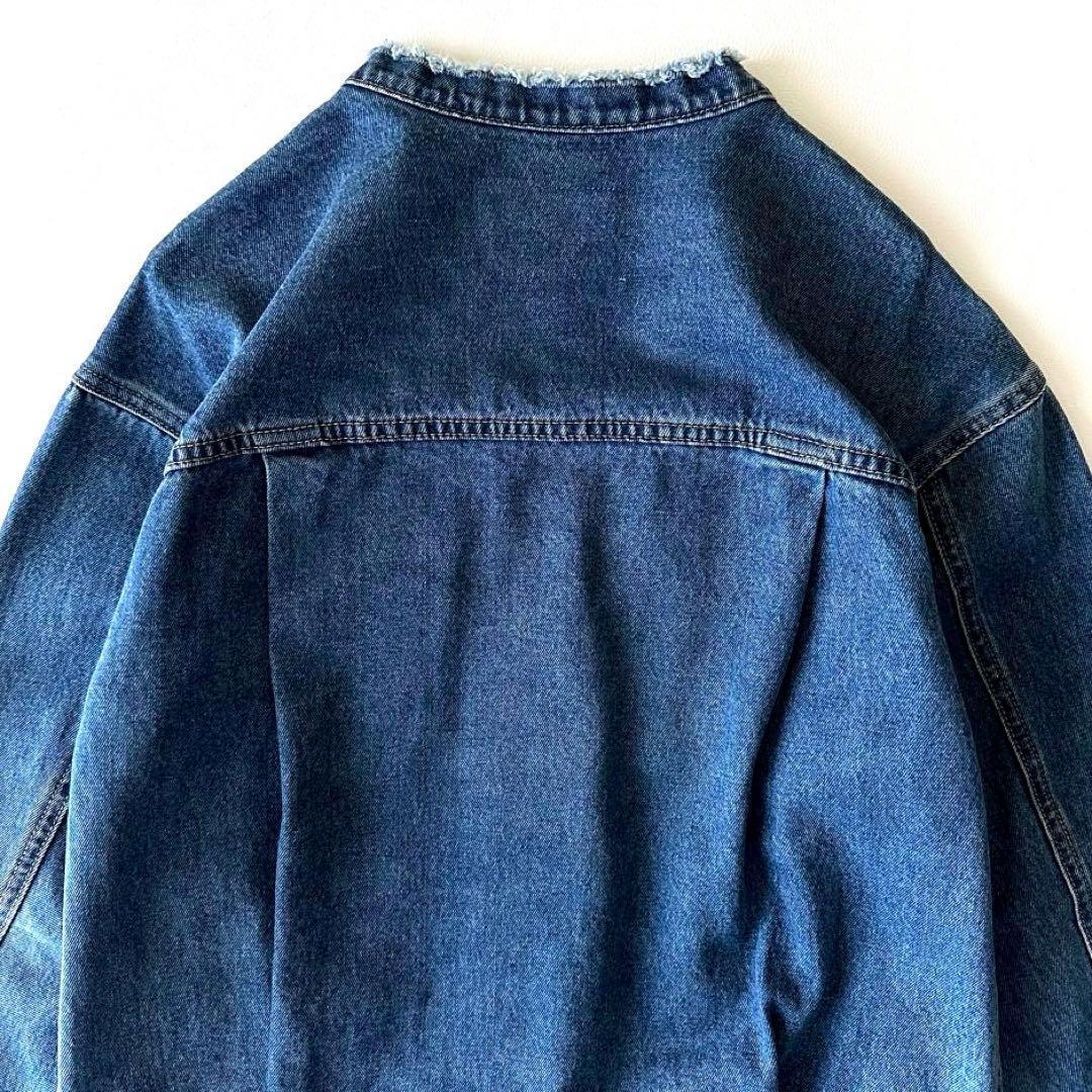 極美品 スローブイエナ ノーカラーGジャン 秋物 デニムジャケット 羽織り