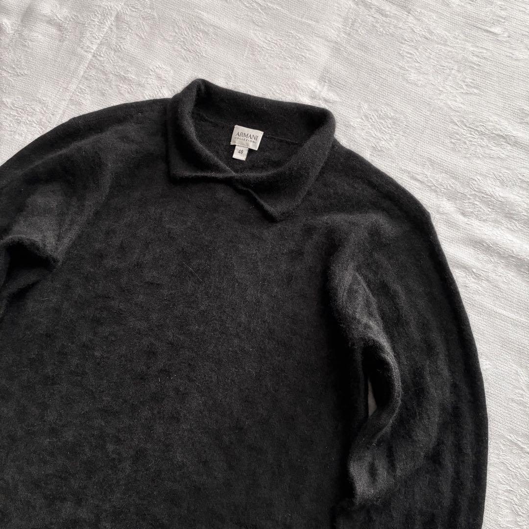 トップス archive armani 100% cashmere knit shirt