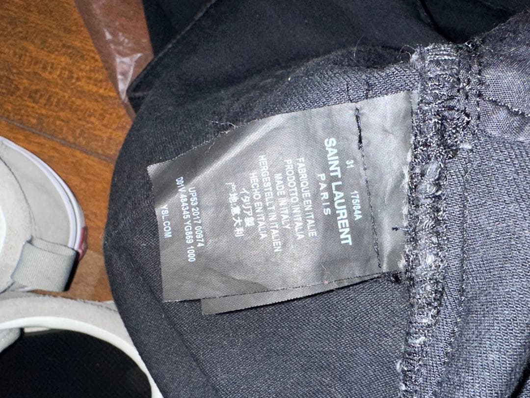 SAINT LAURENT PARIS エディ期ブラックスキニーデニムパンツ