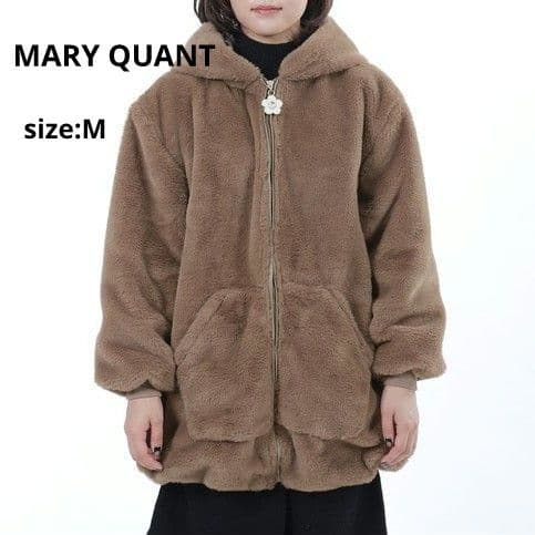 MARY QUANT ビジューデイジーファーBIGパーカー ブルゾン