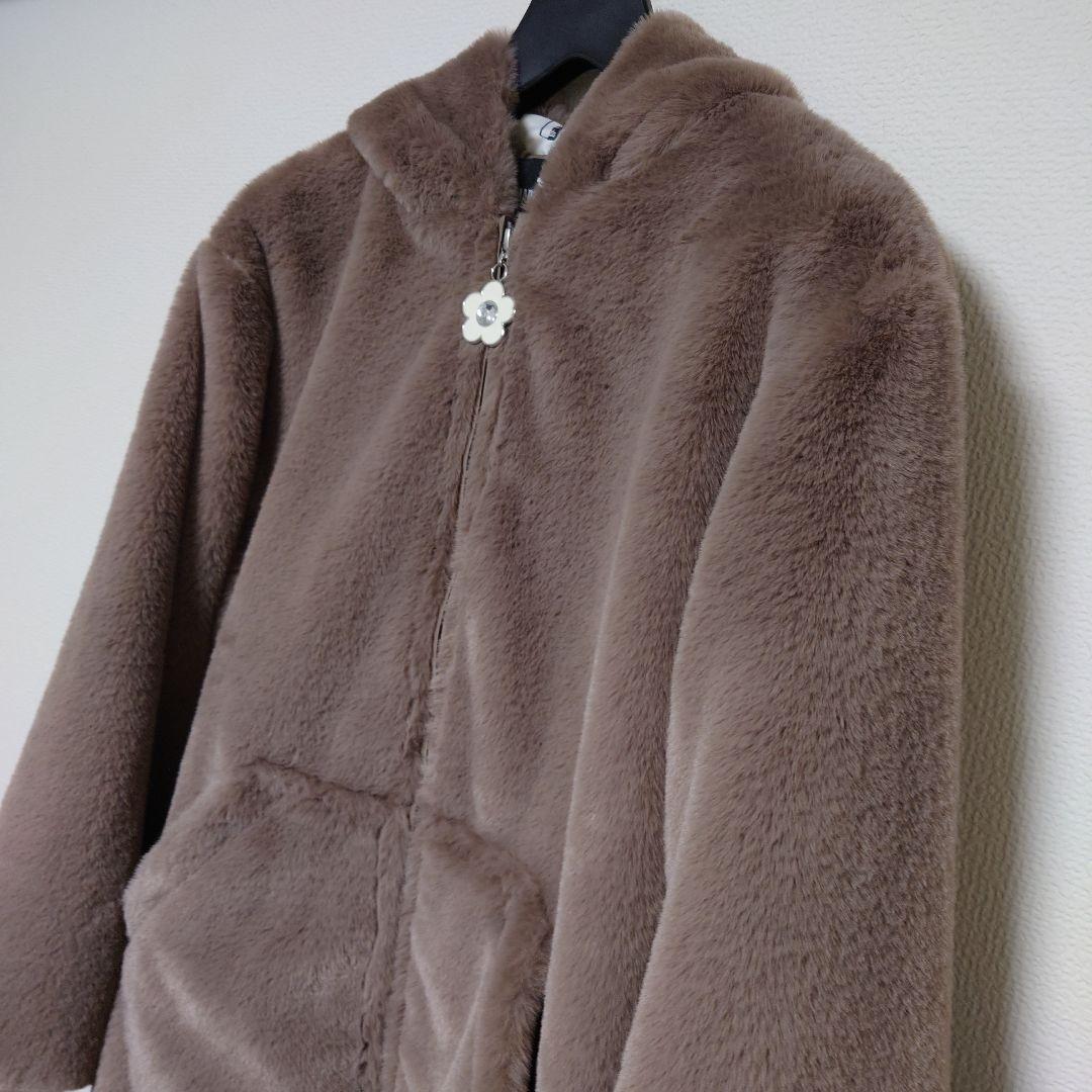 MARY QUANT ビジューデイジーファーBIGパーカー ブルゾン