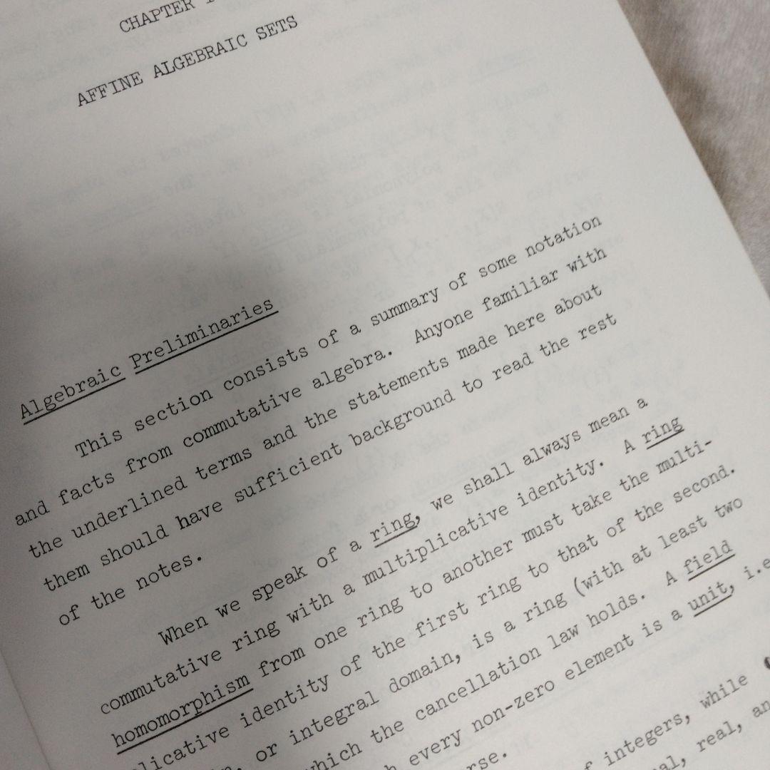 洋書 Algebraic Curves William Fulton